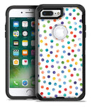 Rainbow Watercolor Dots over White - iPhone 7 Plus/8 Plus OtterBox Case & Skin Kits