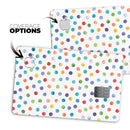 Rainbow Watercolor Dots over White - Premium Protective Decal Skin-Kit for the Apple Credit Card