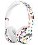Rainbow Watercolor Dots over White Full-Body Skin Kit for the Beats by Dre Solo 3 Wireless Headphones
