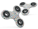Rainbow Watercolor Dots over White Full-Body Fidget Spinner Skin-Kit