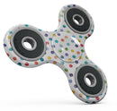 Rainbow Watercolor Dots over White Full-Body Fidget Spinner Skin-Kit
