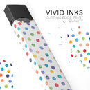 Rainbow Watercolor Dots over White - Premium Decal Protective Skin-Wrap Sticker compatible with the Juul Labs vaping device