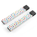 Rainbow Watercolor Dots over White - Premium Decal Protective Skin-Wrap Sticker compatible with the Juul Labs vaping device