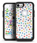 Rainbow Watercolor Dots over White - iPhone 7 or 8 OtterBox Case & Skin Kits