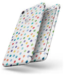 Rainbow Watercolor Dots over White - Skin-kit for the iPhone 8 or 8 Plus