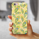 Rainbow Watercolor Peacock Feathers iPhone 6/6s or 6/6s Plus 2-Piece Hybrid INK-Fuzed Case