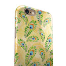 Rainbow Watercolor Peacock Feathers iPhone 6/6s or 6/6s Plus 2-Piece Hybrid INK-Fuzed Case