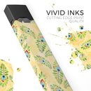 Rainbow Watercolor Peacock Feathers - Premium Decal Protective Skin-Wrap Sticker compatible with the Juul Labs vaping device
