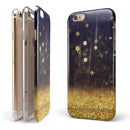Raining Gold and Purple Sparkle iPhone 6/6s or 6/6s Plus 2-Piece Hybrid INK-Fuzed Case