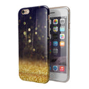 Raining Gold and Purple Sparkle iPhone 6/6s or 6/6s Plus 2-Piece Hybrid INK-Fuzed Case