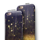 Raining Gold and Purple Sparkle iPhone 6/6s or 6/6s Plus 2-Piece Hybrid INK-Fuzed Case