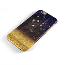 Raining Gold and Purple Sparkle iPhone 6/6s or 6/6s Plus 2-Piece Hybrid INK-Fuzed Case