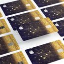 Raining Gold and Purple Sparkle - Premium Protective Decal Skin-Kit for the Apple Credit Card