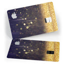 Raining Gold and Purple Sparkle - Premium Protective Decal Skin-Kit for the Apple Credit Card