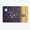 Raining Gold and Purple Sparkle - Premium Protective Decal Skin-Kit for the Apple Credit Card