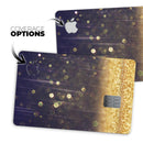 Raining Gold and Purple Sparkle - Premium Protective Decal Skin-Kit for the Apple Credit Card