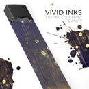 Raining Gold and Purple Sparkle - Premium Decal Protective Skin-Wrap Sticker compatible with the Juul Labs vaping device