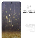 Raining Gold and Purple Sparkle - Premium Vinyl Skin Decal for Samsung Galaxy S25 Ultra, S24, S23, S22 & All Galaxy S Models