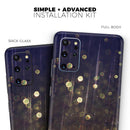Raining Gold and Purple Sparkle - Premium Vinyl Skin Decal for Samsung Galaxy S25 Ultra, S24, S23, S22 & All Galaxy S Models