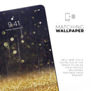 Raining Gold and Purple Sparkle - Full Body Skin Decal for the Apple iPad Pro 12.9", 11", 10.5", 9.7", Air or Mini (All Models Available)