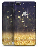 Raining Gold and Purple Sparkle - Skin-kit for the iPhone 8 or 8 Plus