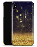 Raining Gold and Purple Sparkle - iPhone X Clipit Case