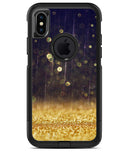 Raining Gold and Purple Sparkle - iPhone X OtterBox Case & Skin Kits