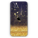 Raining Gold and Purple Sparkle - Protective Skin Wrap & Decal – Compatible with iPhone SE to iPhone 17 Pro Max (All Models)