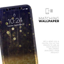 Raining Gold and Purple Sparkle - Protective Skin Wrap & Decal – Compatible with iPhone SE to iPhone 17 Pro Max (All Models)