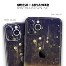 Raining Gold and Purple Sparkle - Protective Skin Wrap & Decal – Compatible with iPhone SE to iPhone 17 Pro Max (All Models)