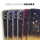 Raining Gold and Purple Sparkle - Protective Skin Wrap & Decal – Compatible with iPhone SE to iPhone 17 Pro Max (All Models)