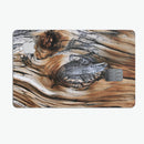 Raw Aged Knobby Wood - Premium Protective Decal Skin-Kit for the Apple Credit Card