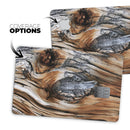 Raw Aged Knobby Wood - Premium Protective Decal Skin-Kit for the Apple Credit Card