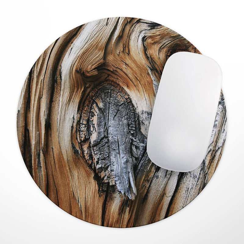 Raw Aged Knobby Wood// WaterProof Rubber Foam Backed Anti-Slip Mouse Pad for Home Work Office or Gaming Computer Desk