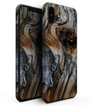 Raw Aged Knobby Wood - iPhone XS MAX, XS/X, 8/8+, 7/7+, 5/5S/SE Skin-Kit (All iPhones Available)
