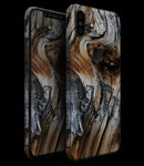 Raw Aged Knobby Wood - iPhone XS MAX, XS/X, 8/8+, 7/7+, 5/5S/SE Skin-Kit (All iPhones Available)