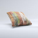 Raw Vintage Wood Panels Ink-Fuzed Decorative Throw Pillow