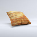 Raw WoodGrain Ink-Fuzed Decorative Throw Pillow