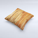 Raw WoodGrain Ink-Fuzed Decorative Throw Pillow