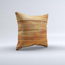 Raw WoodGrain Ink-Fuzed Decorative Throw Pillow