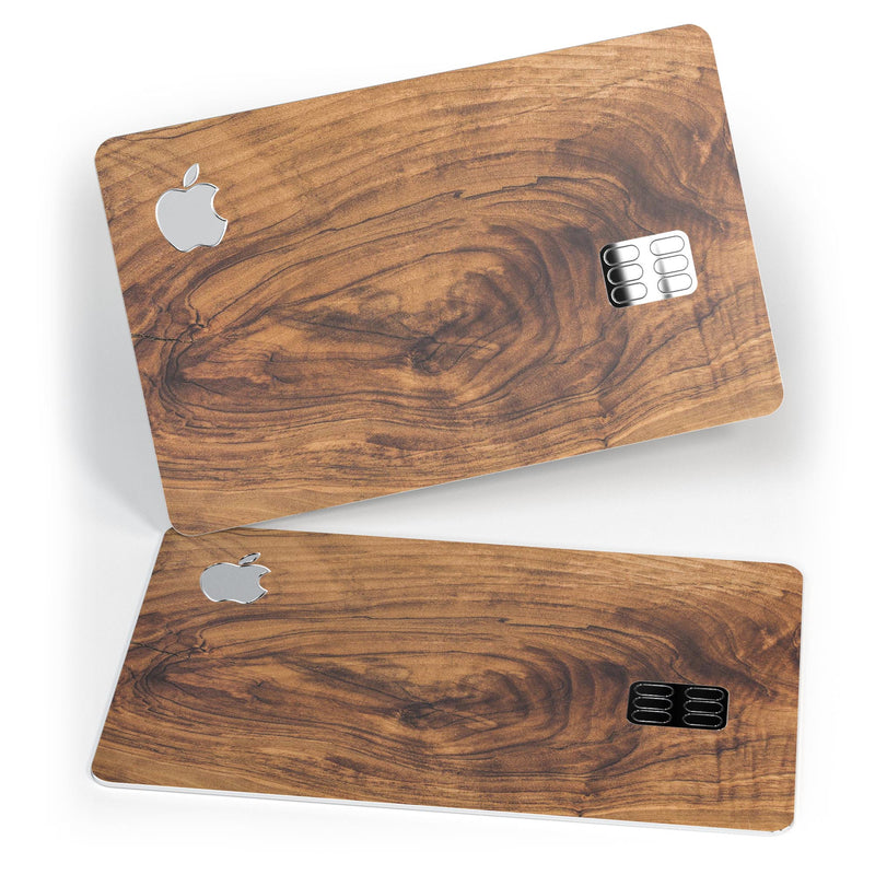 Raw Wood Planks V11 - Premium Protective Decal Skin-Kit for the Apple Credit Card