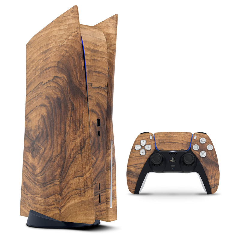 Raw Wood Planks V11 - Full Body Skin Decal Wrap Kit for Sony Playstation 5, Playstation 4, Playstation 3, & Controllers