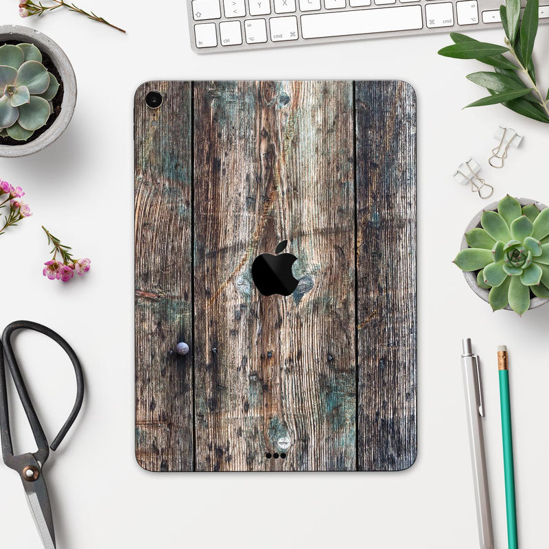Raw Wood Planks V1 - Full Body Skin Decal for the Apple iPad Pro 12.9", 11", 10.5", 9.7", Air or Mini (All Models Available)