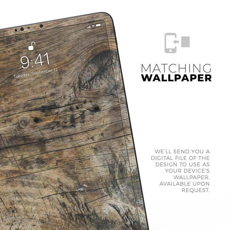 Raw Wood Planks V6 - Full Body Skin Decal for the Apple iPad Pro 12.9", 11", 10.5", 9.7", Air or Mini (All Models Available)