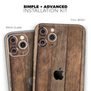 Raw Wood Planks V9 - Protective Skin Wrap & Decal – Compatible with iPhone SE to iPhone 17 Pro Max (All Models)