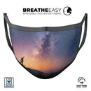 Reach for the Stars - Made in USA Mouth Cover Unisex Anti-Dust Cotton Blend Reusable & Washable Face Mask with Adjustable Sizing for Adult or Child