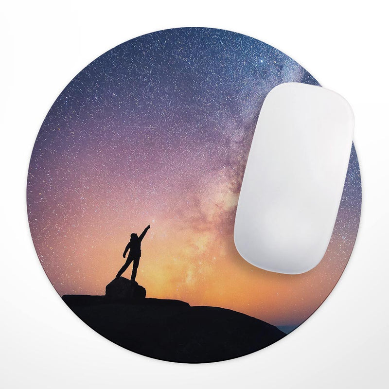 Reach for the Stars// WaterProof Rubber Foam Backed Anti-Slip Mouse Pad for Home Work Office or Gaming Computer Desk