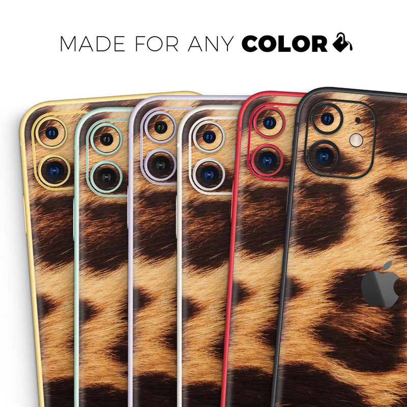 Real Cheetah Print // Skin-Kit compatible with the Apple iPhone 14, 13, 12, 12 Pro Max, 12 Mini, 11 Pro, SE, X/XS + (All iPhones Available)