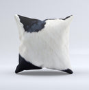 Real Cowhide Texture Ink-Fuzed Decorative Throw Pillow