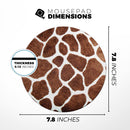 Real Giraffe Animal Print// WaterProof Rubber Foam Backed Anti-Slip Mouse Pad for Home Work Office or Gaming Computer Desk